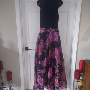 Elza J Size 12 Navy Floral Dress Lined NWT